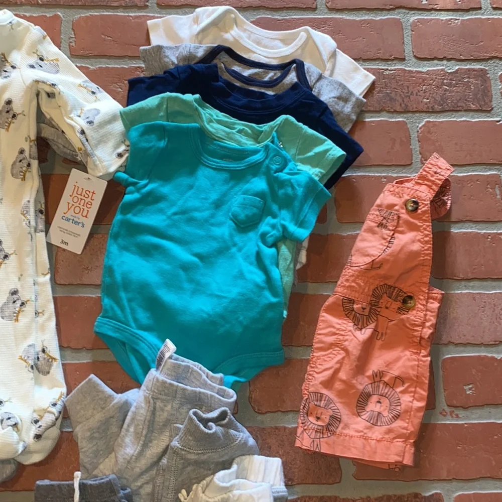 Babyboy 3m spring/summer footies onesies bundle!!